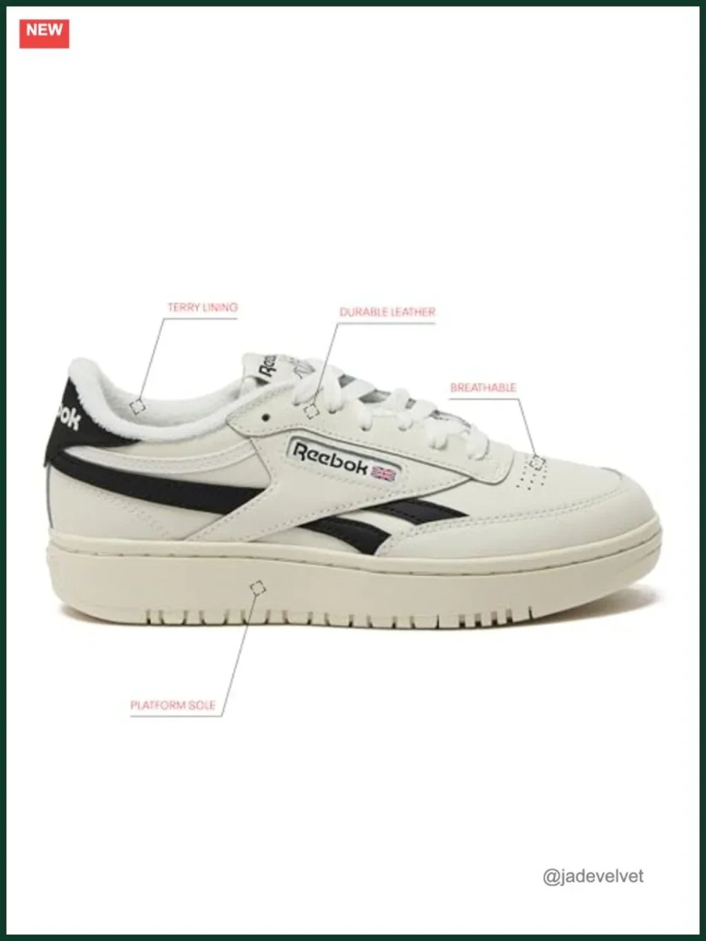 Reebok Club C Double Platform Sneakers Women Chunky Tennis Shoes